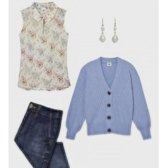 Cabi Scenic Cardigan Style # 5831 Light Blue Button Front Sweater - Size Large - Picture 15 of 15